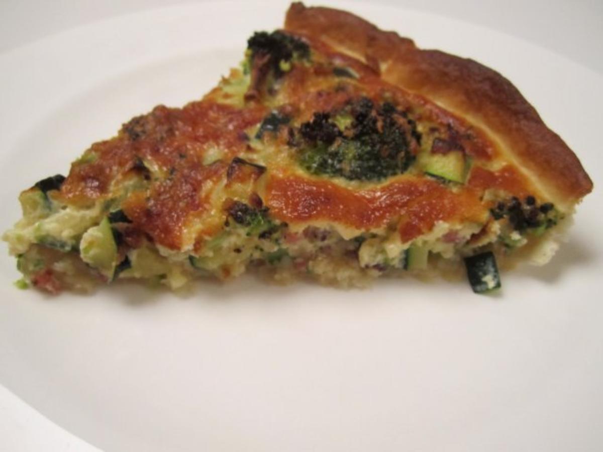 Brokkoli-Zucchini-Speck-Quiche - Rezept - Bild Nr. 6