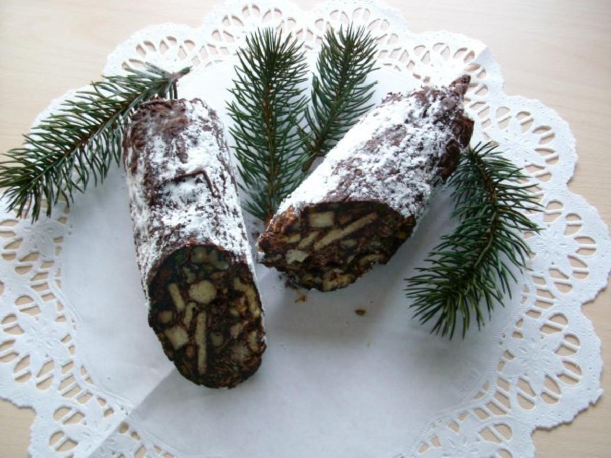 schokoladen chili weihnachtssalami - Rezept - kochbar.de