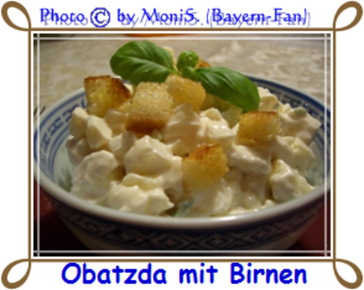 Obatzda mit Birnen und Croûtons - Rezept
