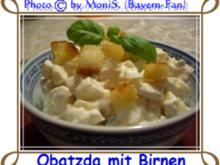 Obatzda mit Birnen und Croûtons - Rezept
