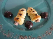 Blätterteig Rollen mit Maroni Sahne - Rezept