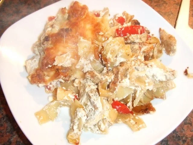 Rezept: Gyrosauflauf Bild Nr. 2 Gyrosauflauf - Rezept - Bild Nr. 2