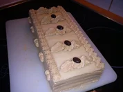 Moccacremeschnitte mit Marzipan - Rezept