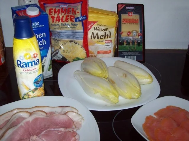 Chicoree mit Schinken (u. od. Lachs) - Rezept - Bild Nr. 2