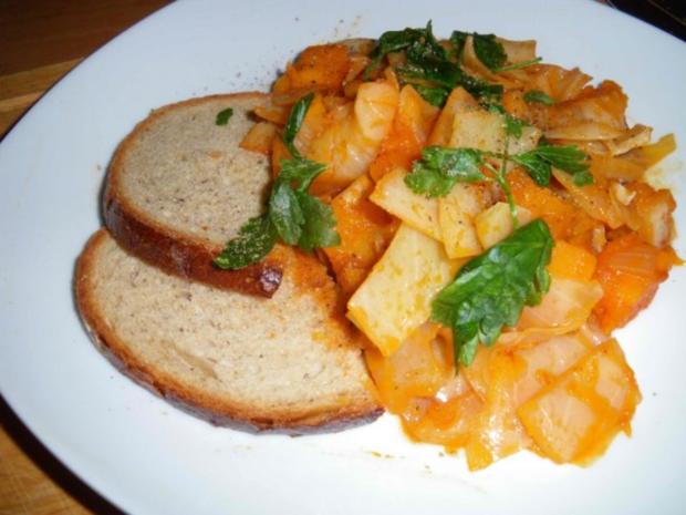 Schmorkohl Gebratener Weißkohl Mit Hackfleisch