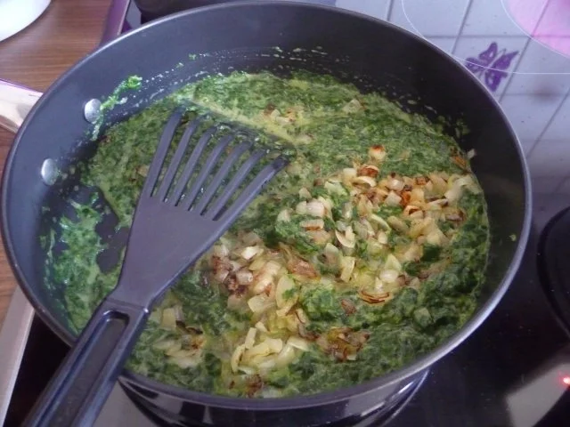 Schmalhans - Küchenmeister : Kartoffeln, Spinat und Spiegelei - Rezept - Bild Nr. 2