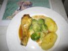 Hähnchenschenkel mit Rosenkohl - Rezept