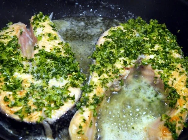 Rezept: Gremolata-Lachs mit Rosenkohl-Risotto Bild Nr. 8 Gremolata-Lachs mit Rosenkohl-Risotto - Rezept - Bild Nr. 8