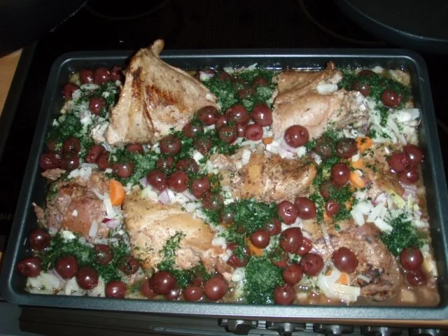 Kaninchen mit Rotwein-Sauerkirsch-Sauce - Rezept