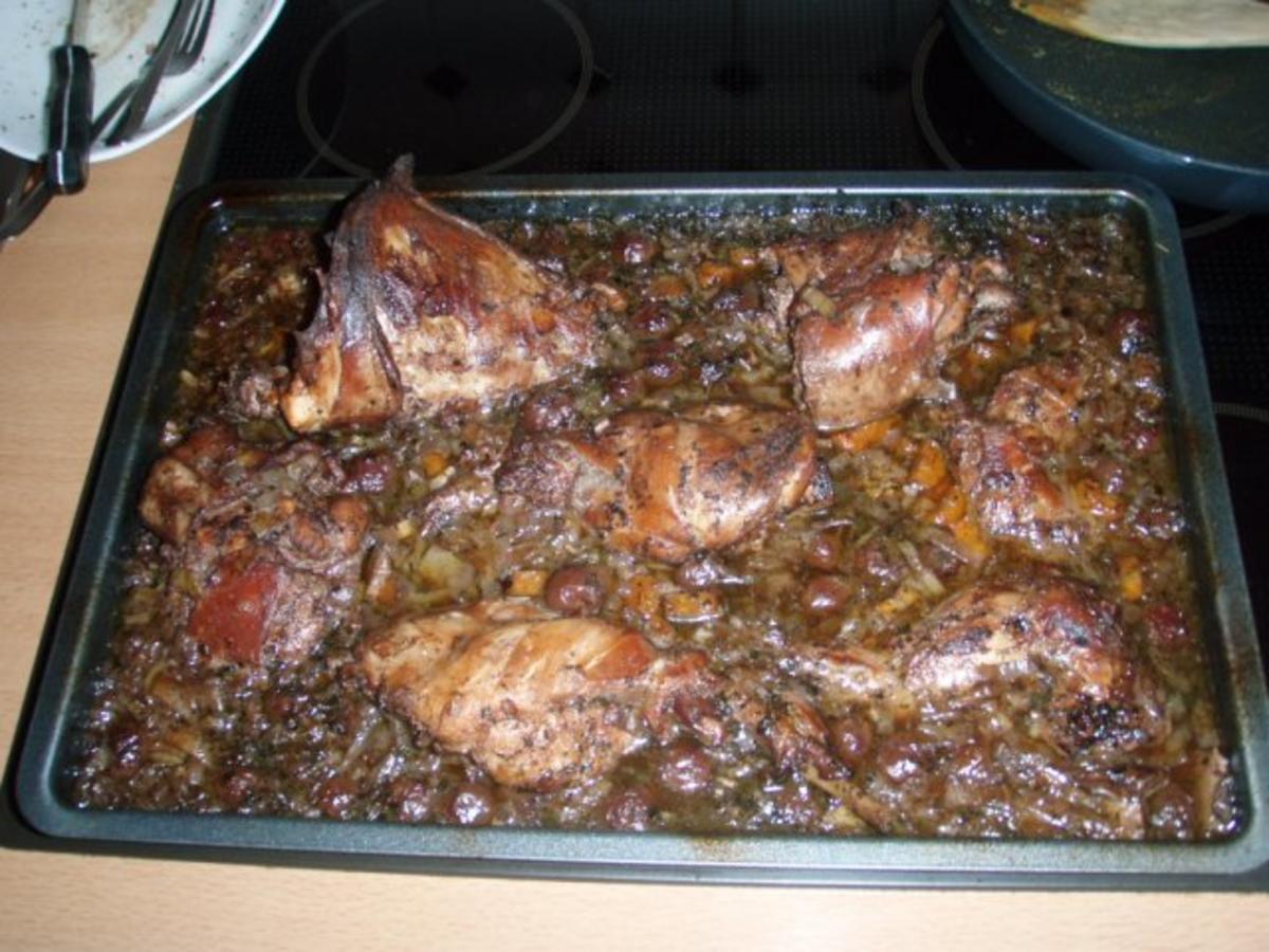 Kaninchen mit Rotwein-Sauerkirsch-Sauce - Rezept - Bild Nr. 8