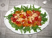 Salat: Rauke-Paprika-Bohnen-Salat mit Mozzarella - Rezept