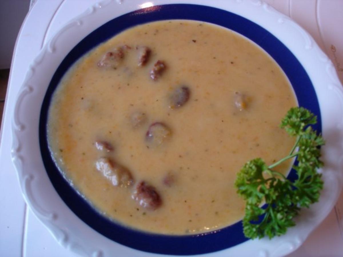 Bilder für Kartoffelsuppe mit Rost-Bratwürsten - Rezept