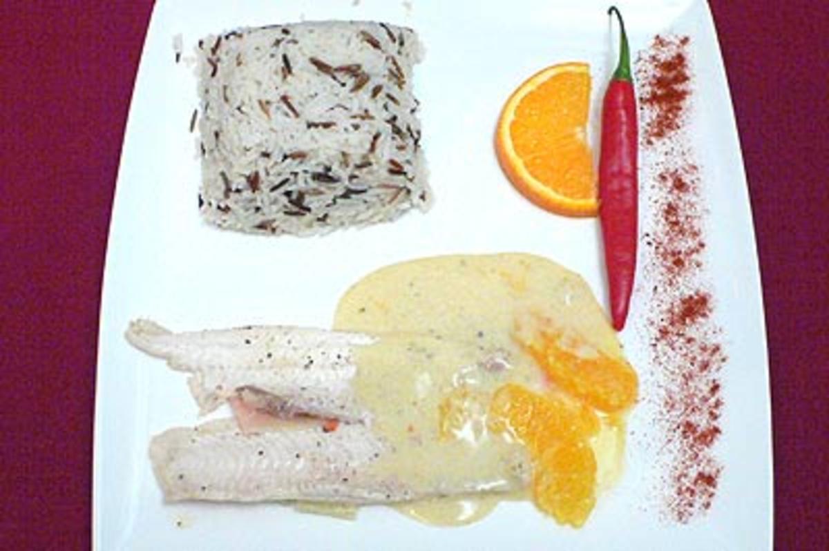 Filets de sole sur une sauce d´orange et poireau - Rezept von Das
perfekte Dinner