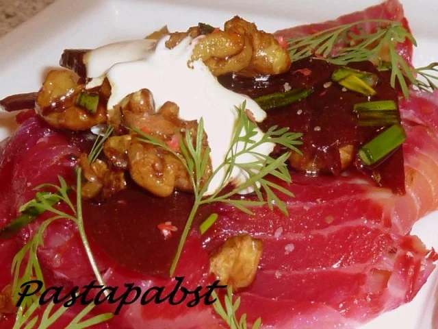 Rezept: Marmorierter Lachs mit Rote Bete Bild Nr. 9 Marmorierter Lachs mit Rote Bete - Rezept - Bild Nr. 9