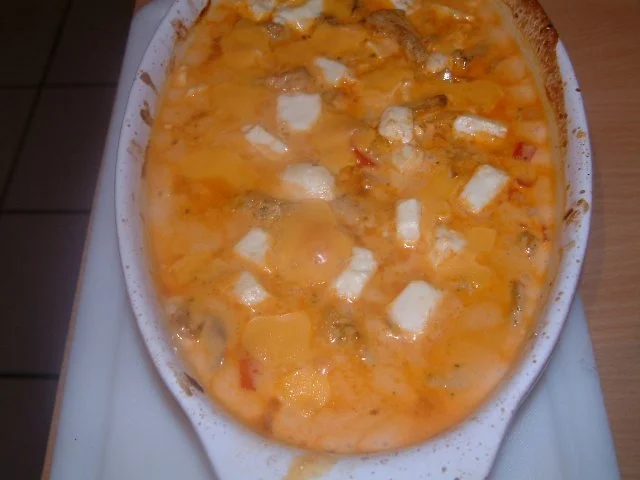 Rezept: Überbackene Gyrospfanne in Weinbrandsauce Bild Nr. 8 Überbackene Gyrospfanne in Weinbrandsauce - Rezept - Bild Nr. 8