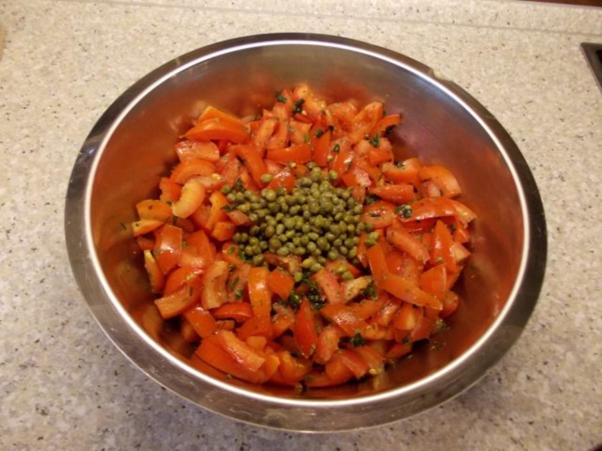 Brotsalat mit Tomaten und Kapern - Rezept - Bild Nr. 5