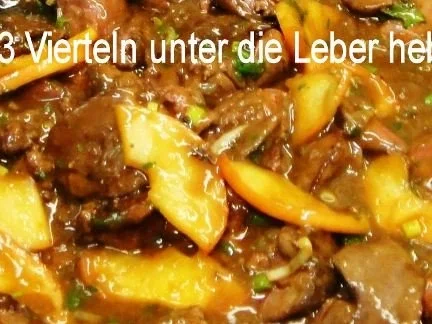 Hühnerleber mit Apfel-Quitte-Spalten und Fenchel-Kartoffelpürrée - Rezept - Bild Nr. 9