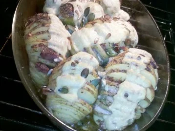 Kartoffeln: Herbstliche Fächerkartoffeln im mediteranen Stil - Rezept - Bild Nr. 5