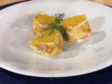 Schnelle Lachsröllchen mit Kaviar-Krone (Männer) - Rezept