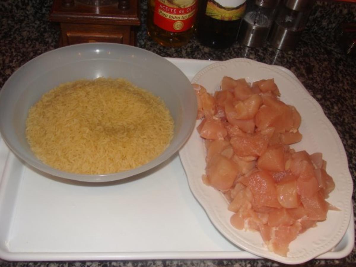 Geflügel : Hähnchen Gemüserisotto - einfach - 70 kcal/100g