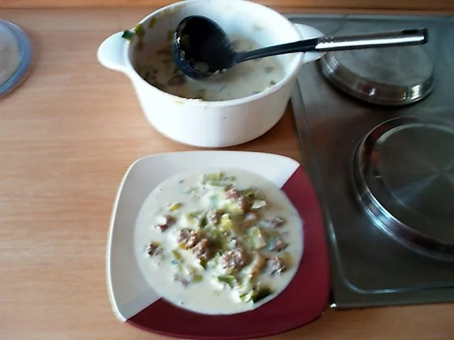 Cremige Lauchsuppe mit Hackbällchen - Rezept - Bild Nr. 10