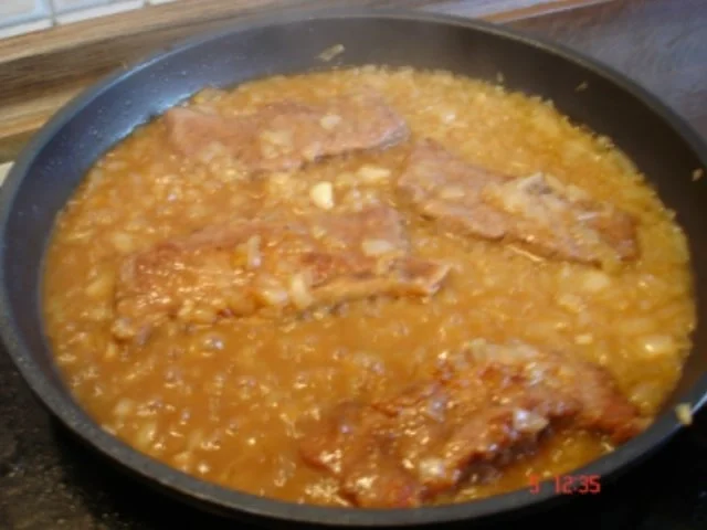 Zwiebelrostbraten mit Rotkohl und Semmelknödel und/oder bömischen Knödel - Rezept - Bild Nr. 15