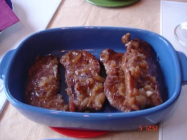 Zwiebelrostbraten mit Rotkohl und Semmelknödel und/oder bömischen Knödel - Rezept - Bild Nr. 16