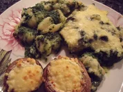 Gnocchi-Spinat-Auflauf mit gefüllten Pilzen - Rezept