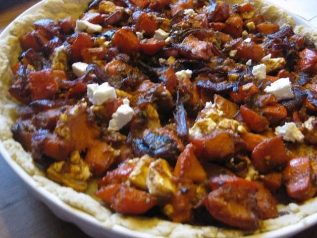 Kürbis Feta Tarte aus Frankreich - Rezept