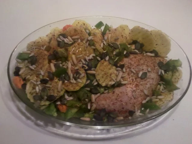 Rezept: Geflügel: Harissa-Hähnchen mit Backofengemüse Bild Nr. 4 Geflügel: Harissa-Hähnchen mit Backofengemüse - Rezept - Bild Nr. 4