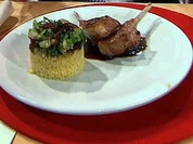 Lammkotelett mit sautiertem Mangold und Knoblauchbulgur (Frauen) - Rezept