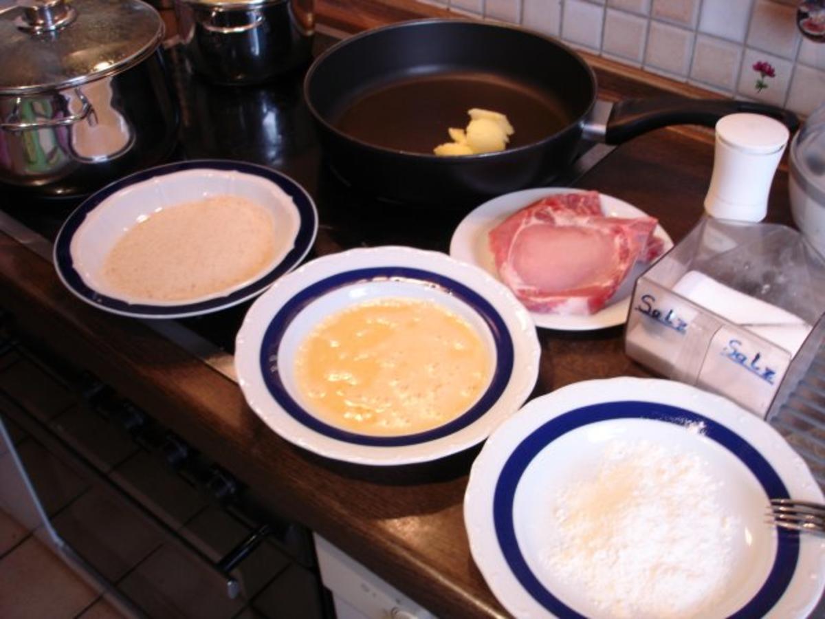 Kotelett mit Kartoffeln und angebratenem Wirsing - einfach - von MausVoh