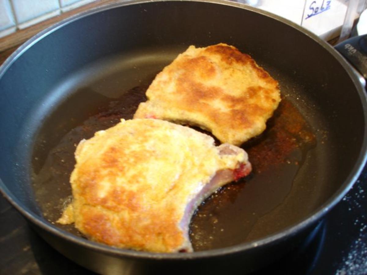 Kotelett mit Kartoffeln und angebratenem Wirsing - Rezept - Bild Nr. 13