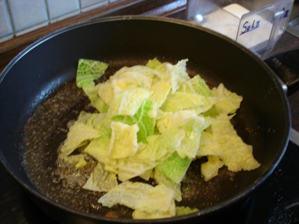 Kotelett mit Kartoffeln und angebratenem Wirsing - Rezept - Bild Nr. 20