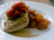 Schweinerückensteak/confierte Tomaten/karamellisierte Paprikaschwarzwurzel - Rezept