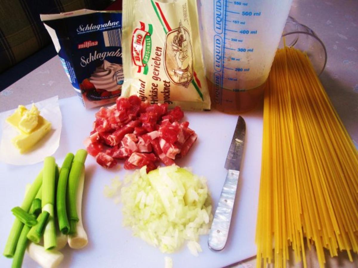 Spaghetti  mit frischem grünem Knoblauch - Rezept - Bild Nr. 3