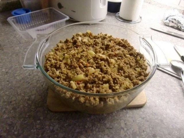 Rezept: Scharfer Rosenkohlauflauf mit Gehacktes Bild Nr. 4 Scharfer Rosenkohlauflauf mit Gehacktes - Rezept - Bild Nr. 4