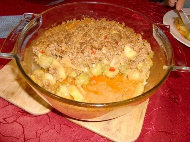 Rezept: Scharfer Rosenkohlauflauf mit Gehacktes Bild Nr. 6 Scharfer Rosenkohlauflauf mit Gehacktes - Rezept - Bild Nr. 6