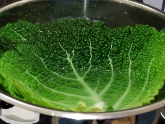 Rezept: Hähnchen im Wirsingmantel mit pikanten Kartoffeln Bild Nr. 2 Hähnchen im Wirsingmantel mit pikanten Kartoffeln - Rezept - Bild Nr. 2