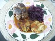 Rezept: Resteverwertung : vom Adventsessen mit gebratenen Laugenknödel Resteverwertung : vom Adventsessen mit gebratenen Laugenknödel - Rezept