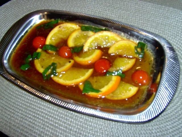 Jus mit Orangen- und Zitronenstücken - Rezept - Bild Nr. 3