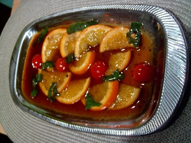 Jus mit Orangen- und Zitronenstücken - Rezept - Bild Nr. 2