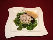 Thunfisch-Burger auf Wildkräutersalat - Rezept