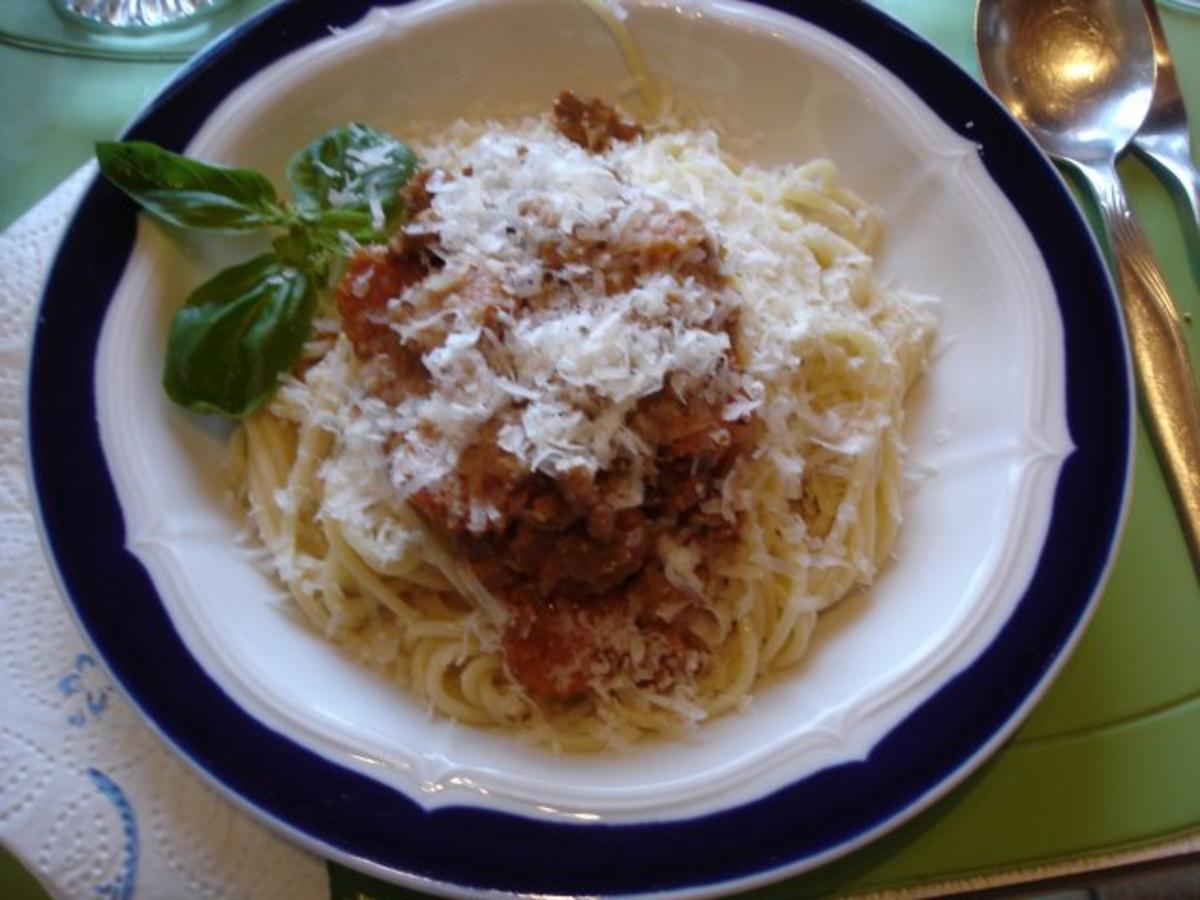 Gemüse Bolognese mit Spaghetti - Rezept