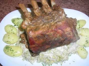 Kotelettbraten am Stück, mit Spitzkohl und Kartöffelchen (leckere Hausmannskost) - Rezept