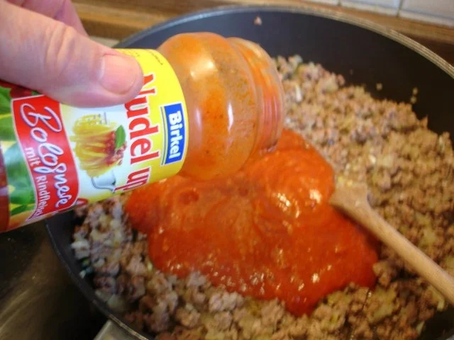 Schnelle Spaghettini-Bolognese mit Romanasalat - Rezept - Bild Nr. 11