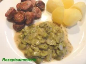 Gemüse:   JUNGE GROSSE BOHNEN ohne Schale - Rezept