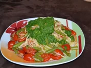 Pasta mit karamellisierten Tomaten und Tunfisch - Rezept