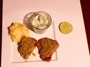 Kabeljaufilet mit Limettenkruste und Safrankartoffelschaum - Rezept