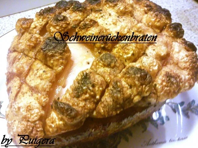 Rezept: Mein Schweinerückenbraten an Semmelknödel und Rotkohl Bild Nr. 4 Mein Schweinerückenbraten an Semmelknödel und Rotkohl - Rezept - Bild Nr. 4